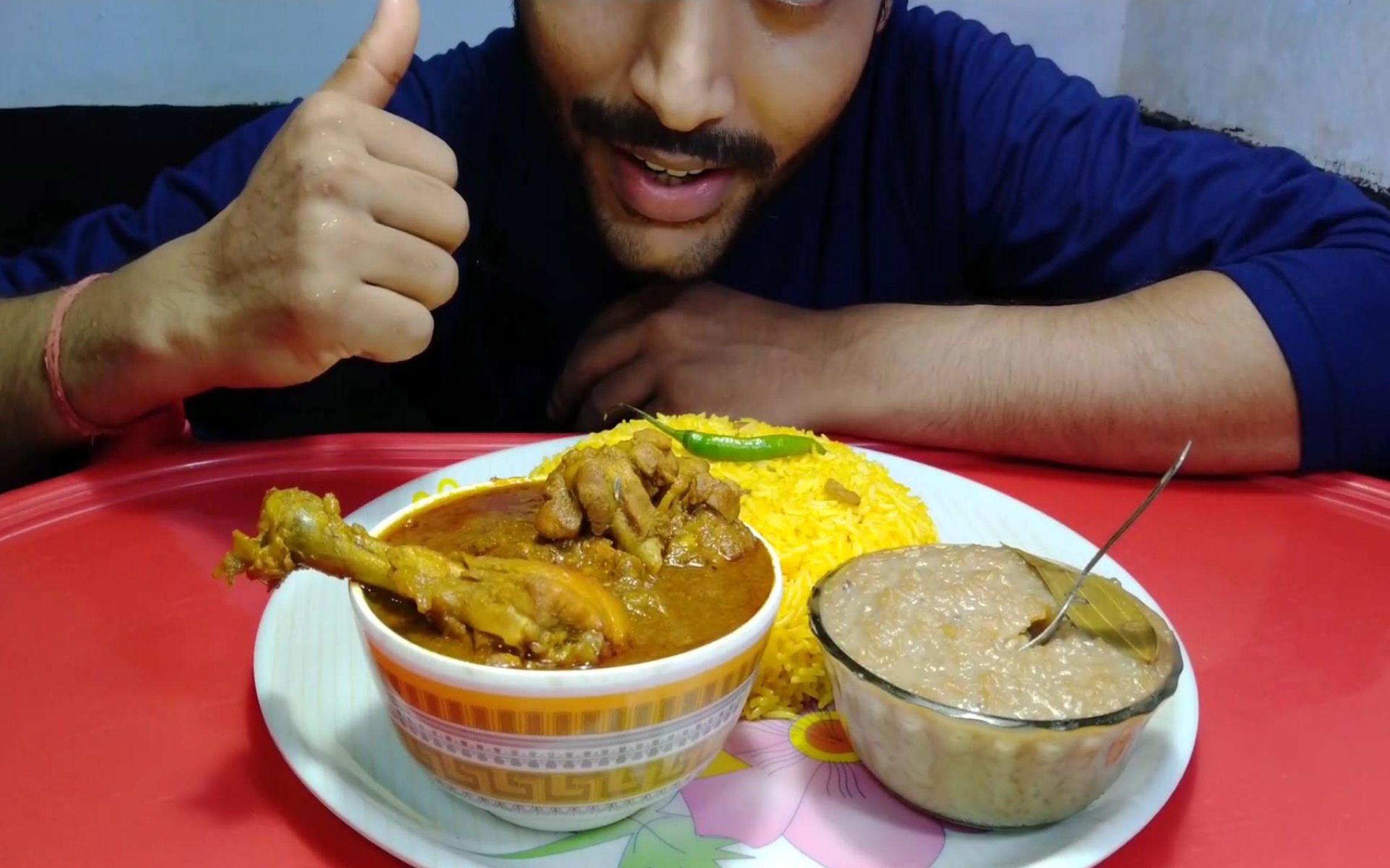 活动作品印度三哥小吃手抓饭糊糊pulao香米饭辣味鸡肉咖喱payas