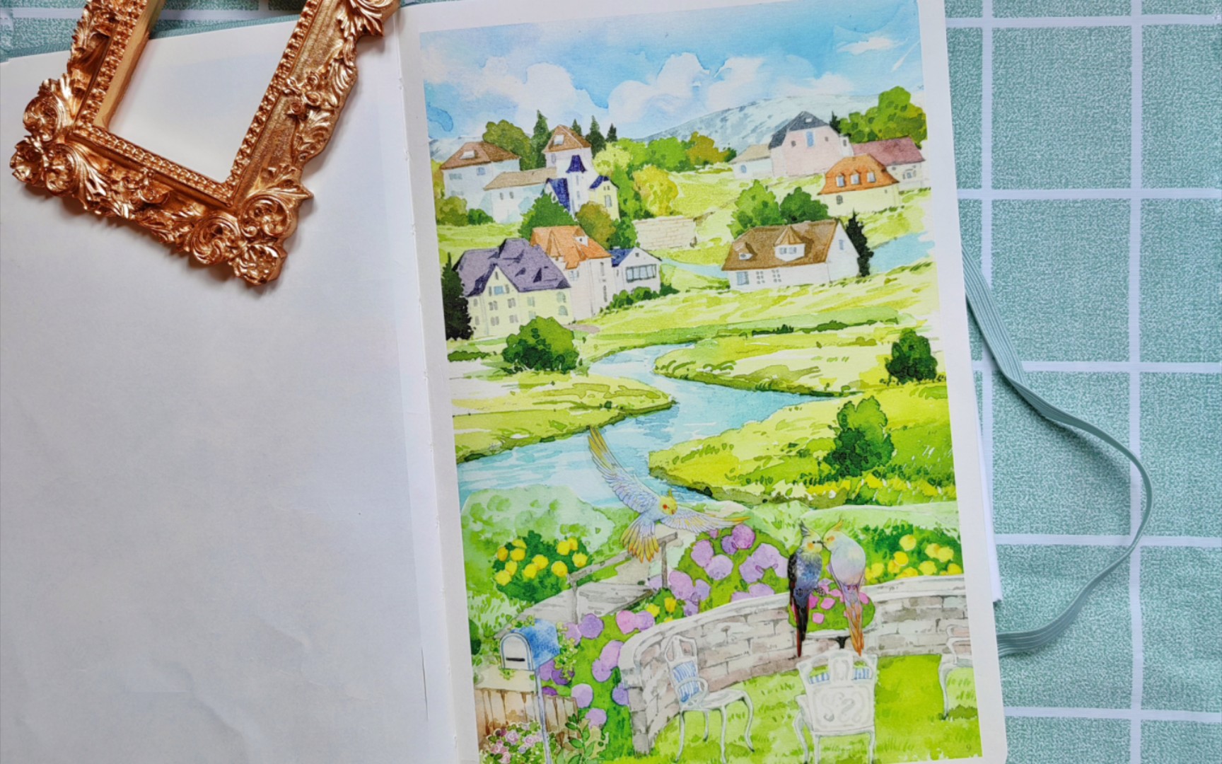 【手帐拼贴193】造景x4|拼贴卡党来挑战贴本造景|a5大本造景拼贴