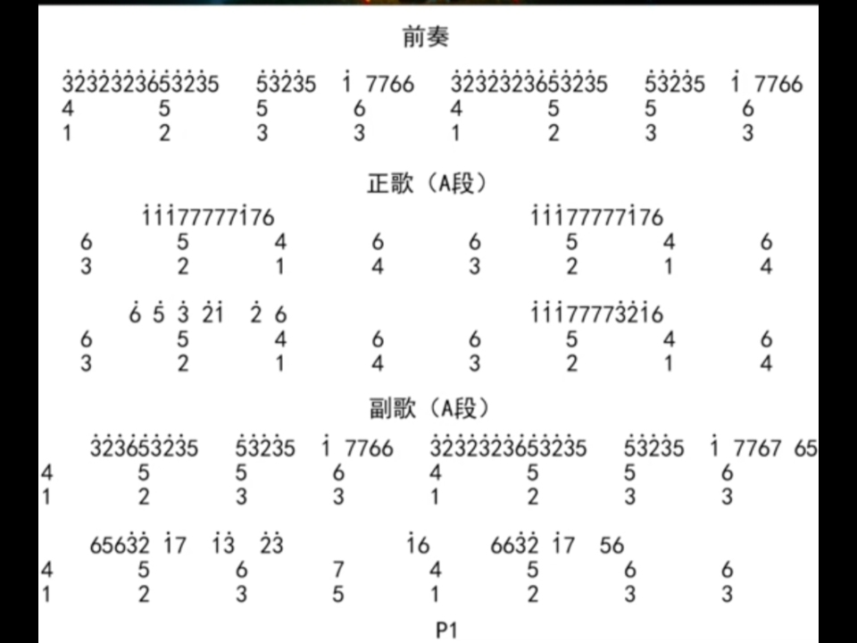 麻醉师数字简谱图片