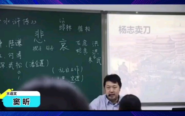 [图]窦昕老师讲解《水浒传》之杨志卖刀