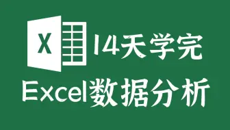 【全30集】逼自己14天学完Excel数据分析和可视化（全程干货）