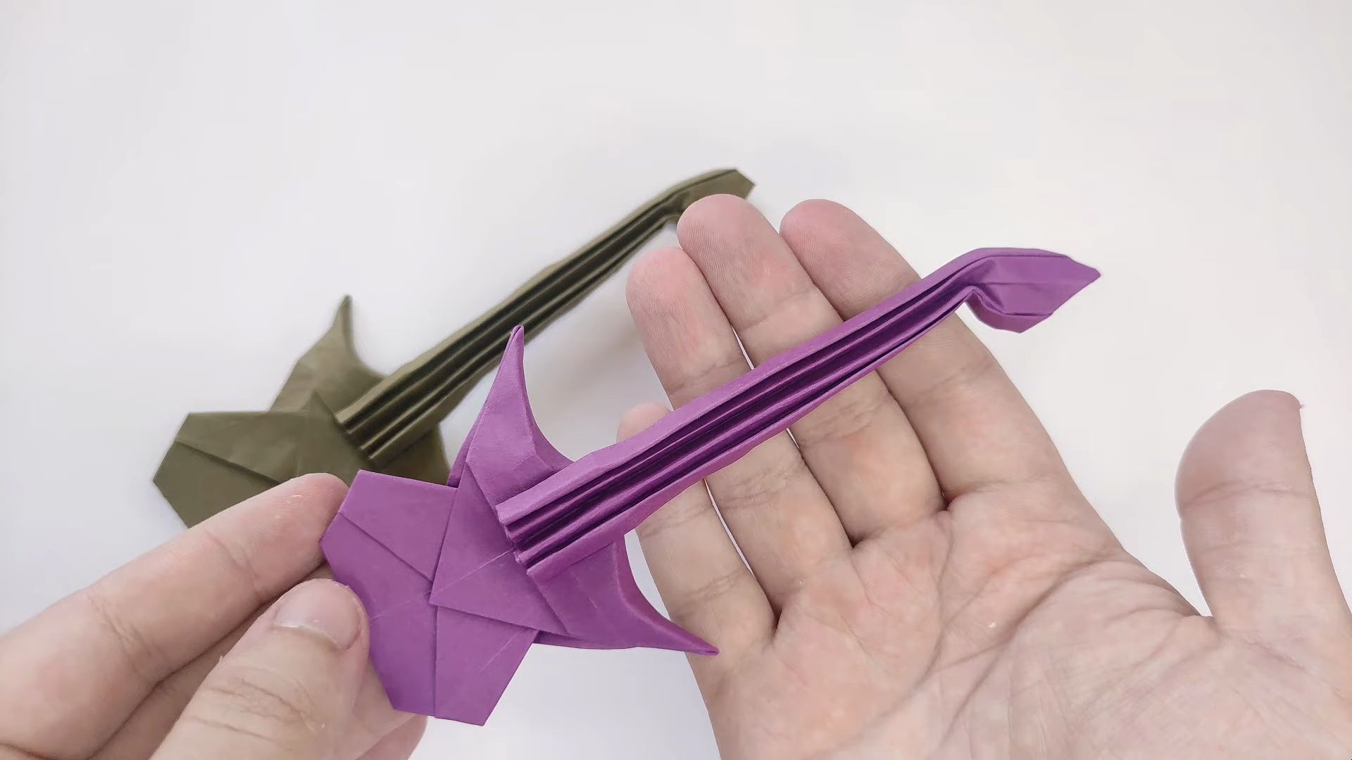 【origami library】吉他折纸教程origami guitar