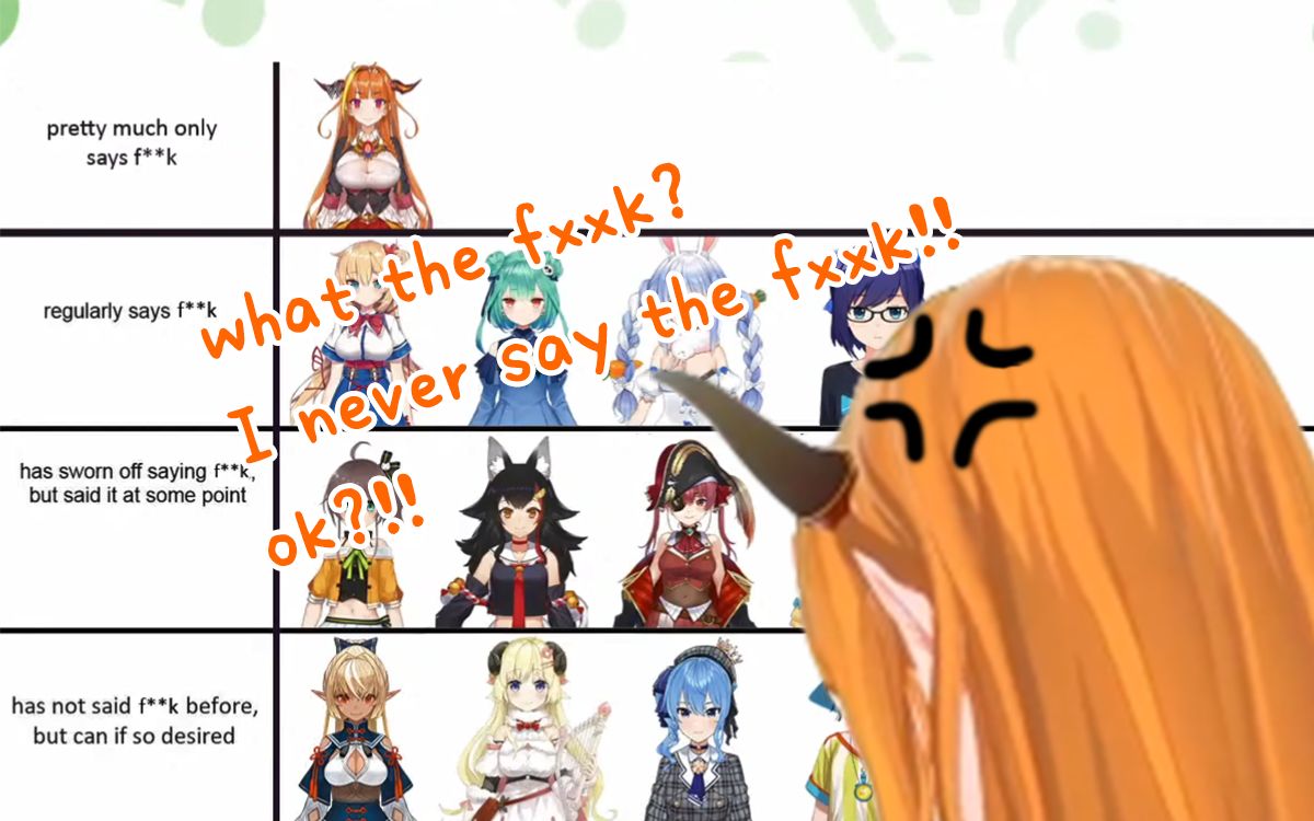 会长看沙雕图hololive里谁会爆粗口呢