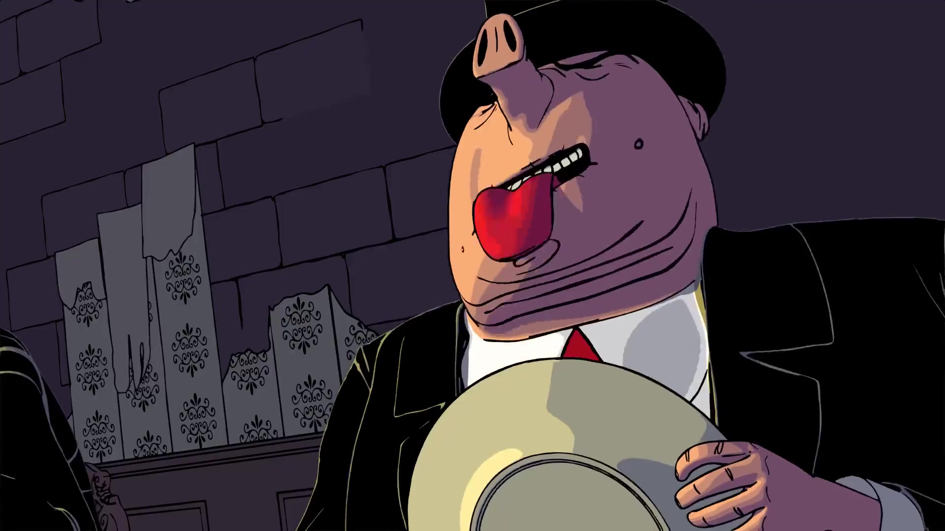 奥斯卡提名黑色讽刺动画短片少数人的晚餐dinnerforfew你看懂了吗2014