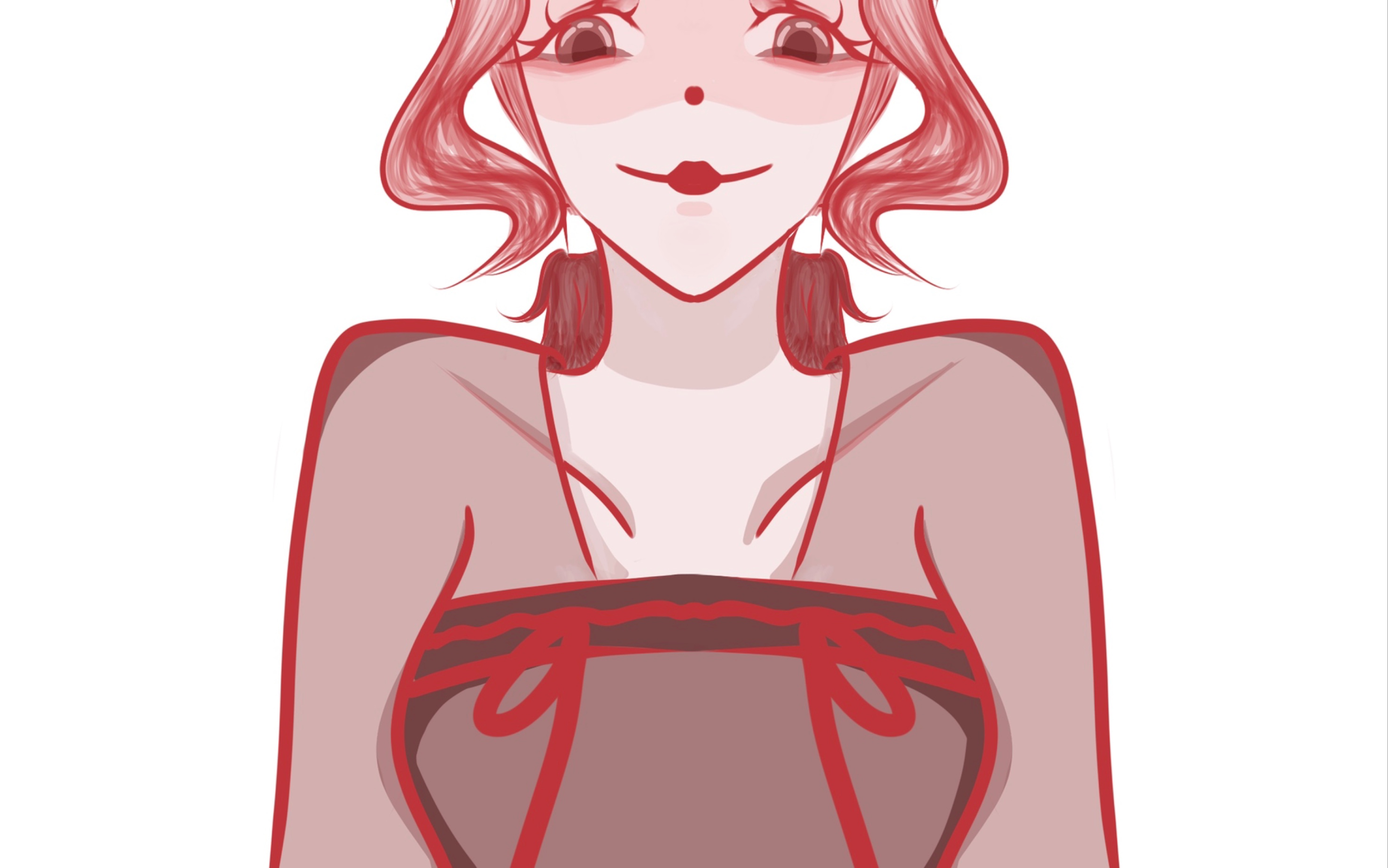 板绘时有时无的画风