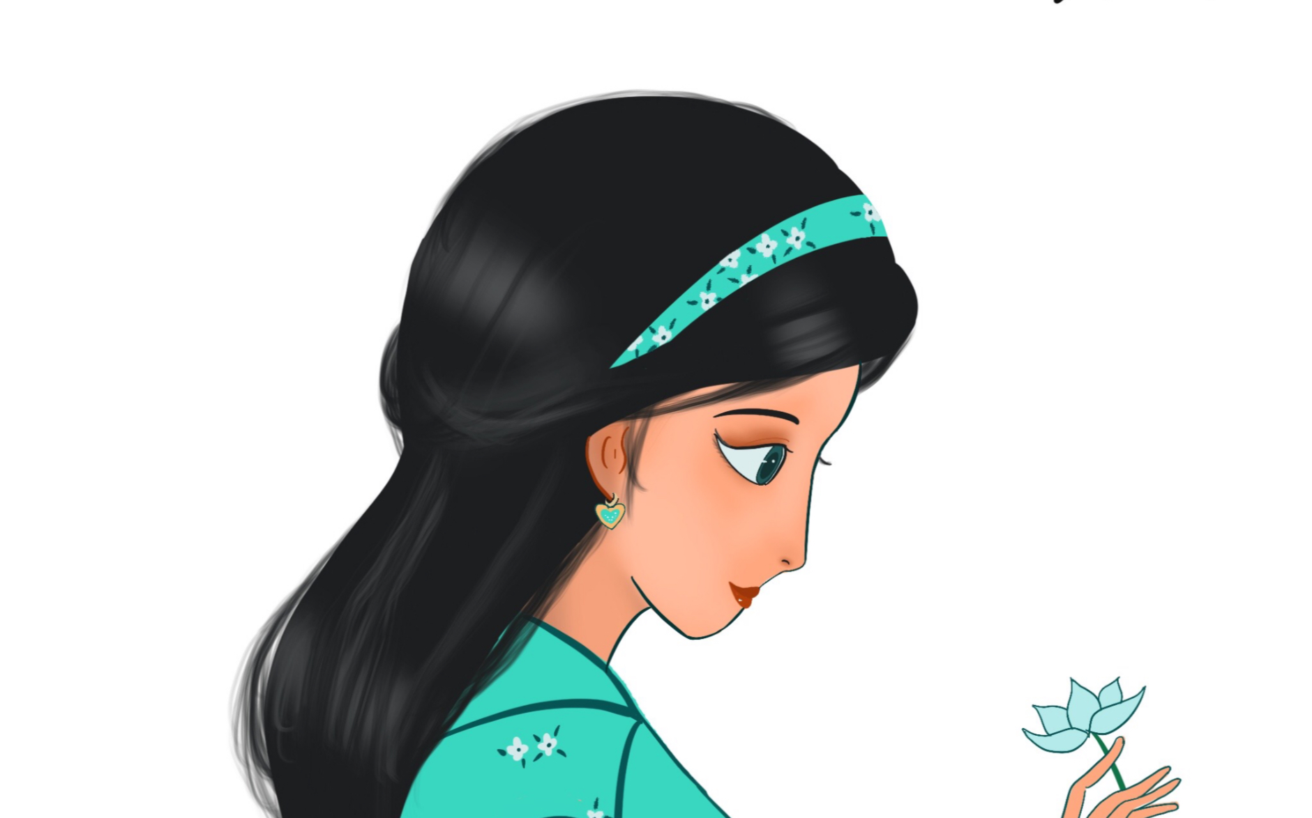 秤砣学画画画了一个茉莉公主ipad绘画procreate绘画过程