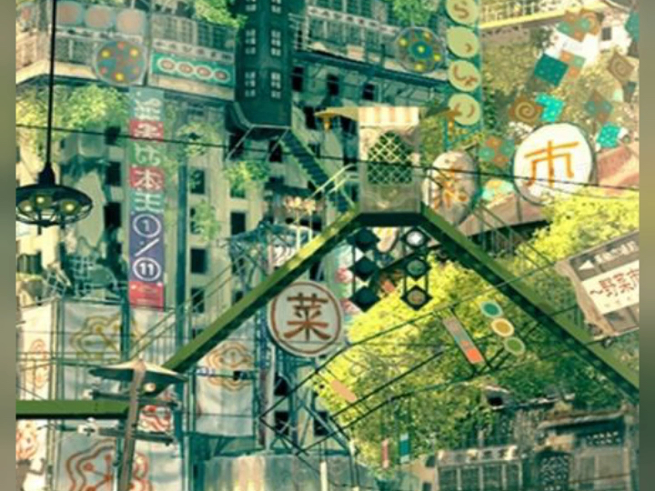 科幻城市风光!未来都市生活场景插画