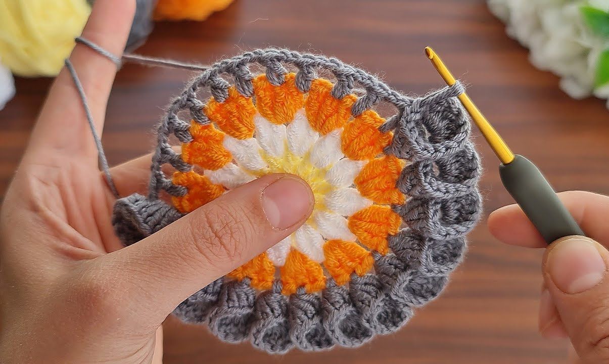 【钩针编织】杯垫编织视频教程 how to crochet a coaster