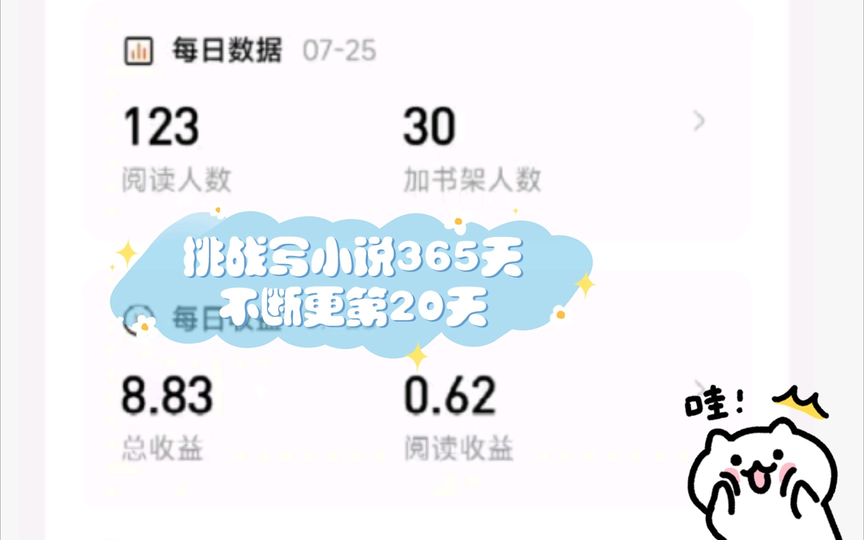 【挑战写小说365天不断更第20天】哔哩哔哩bilibili