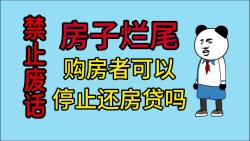 禁止废话:房子烂尾,购房者可以停止还房贷吗哔哩哔哩bilibili