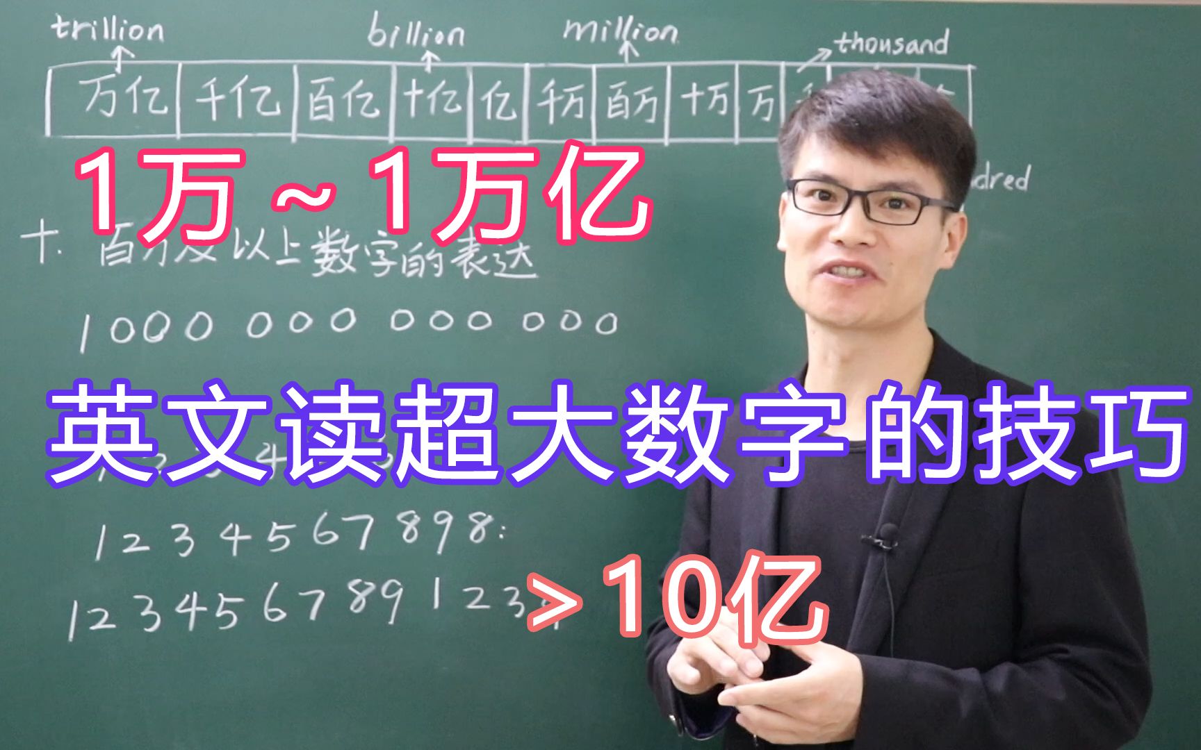 5分钟学会“1万~1万亿”超大数字的读法,读10亿以上数字的技巧哔哩哔哩bilibili