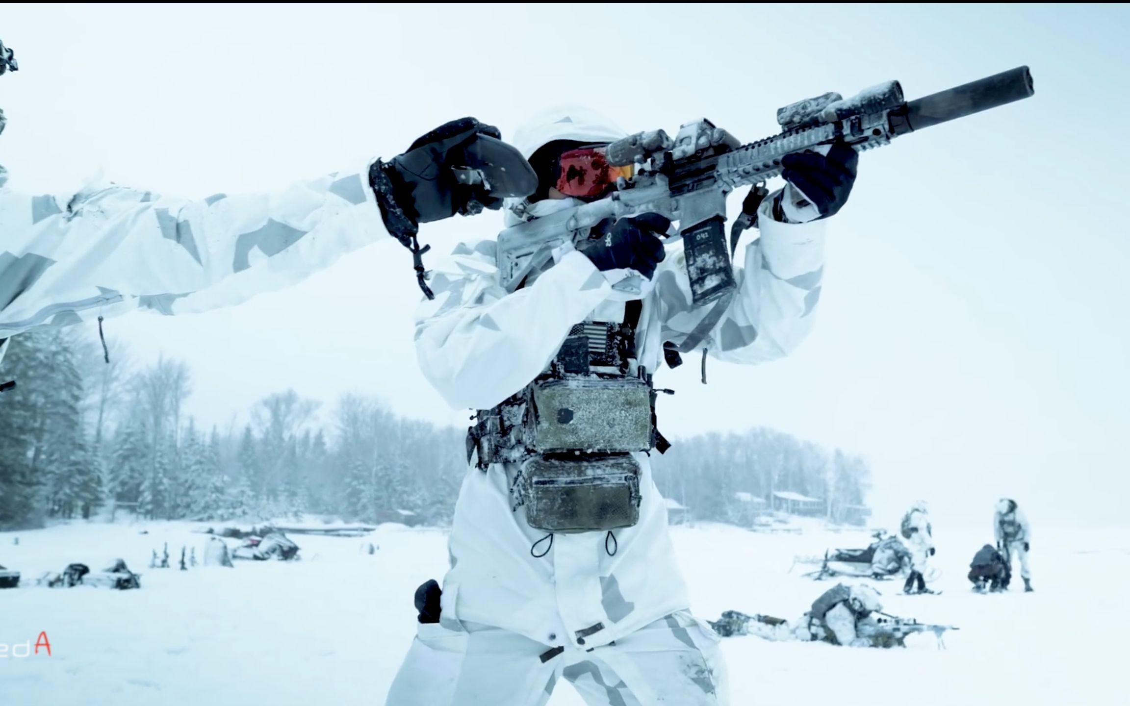 北美战术小组,雪地战术射击,mk18 cqbr突击步枪_哔哩哔哩 (゜-゜)つロ