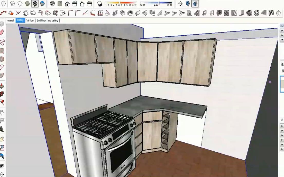 草图大师SketchUp 2016三维绘画实战前篇,组件管理材质贴图模型绘画风格设定最终渲染哔哩哔哩bilibili