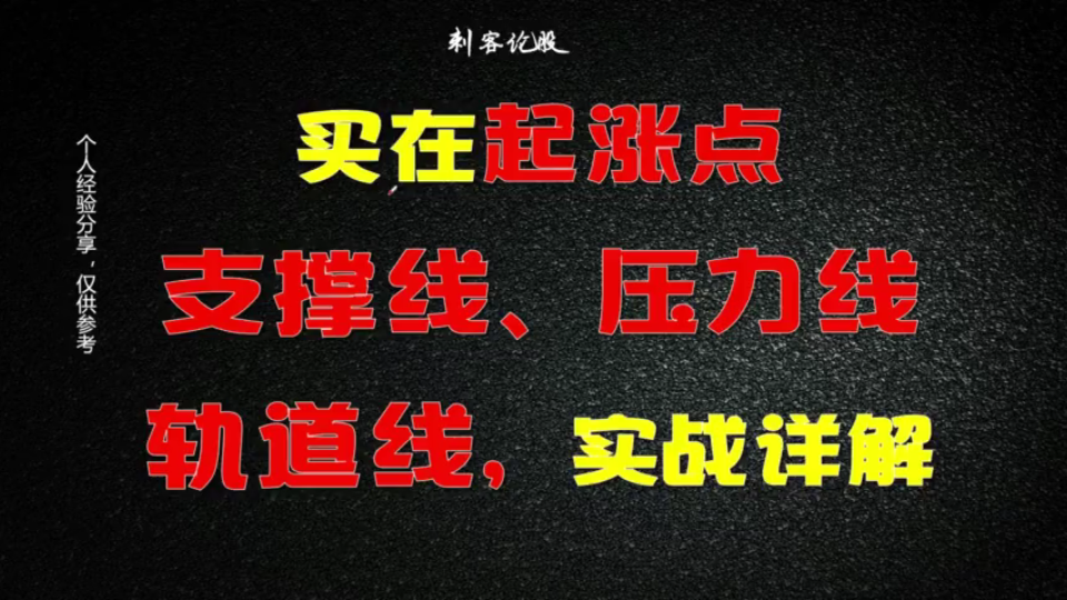 买在起涨点,支撑线、压力线、轨道线,实战解析!精华版建议收藏哔哩哔哩bilibili