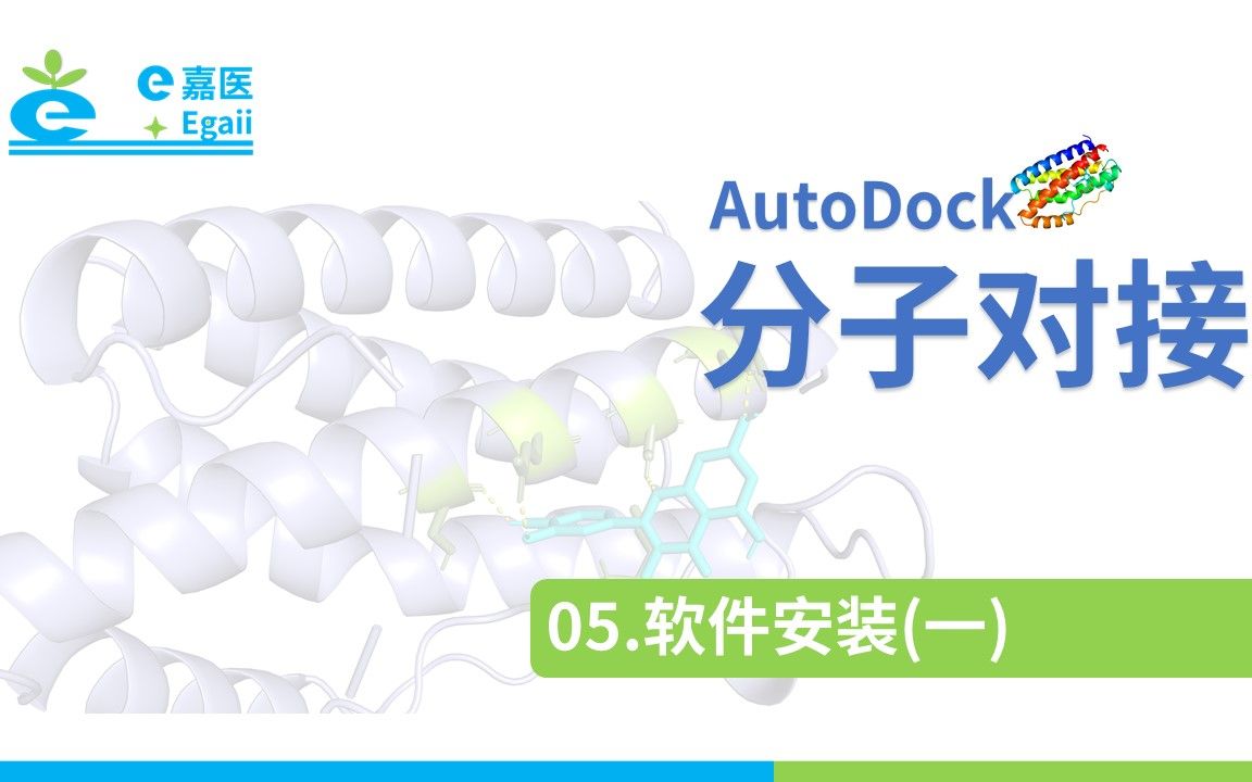 [图]e嘉医 | AutoDock 分子对接：【05】软件安装(一)