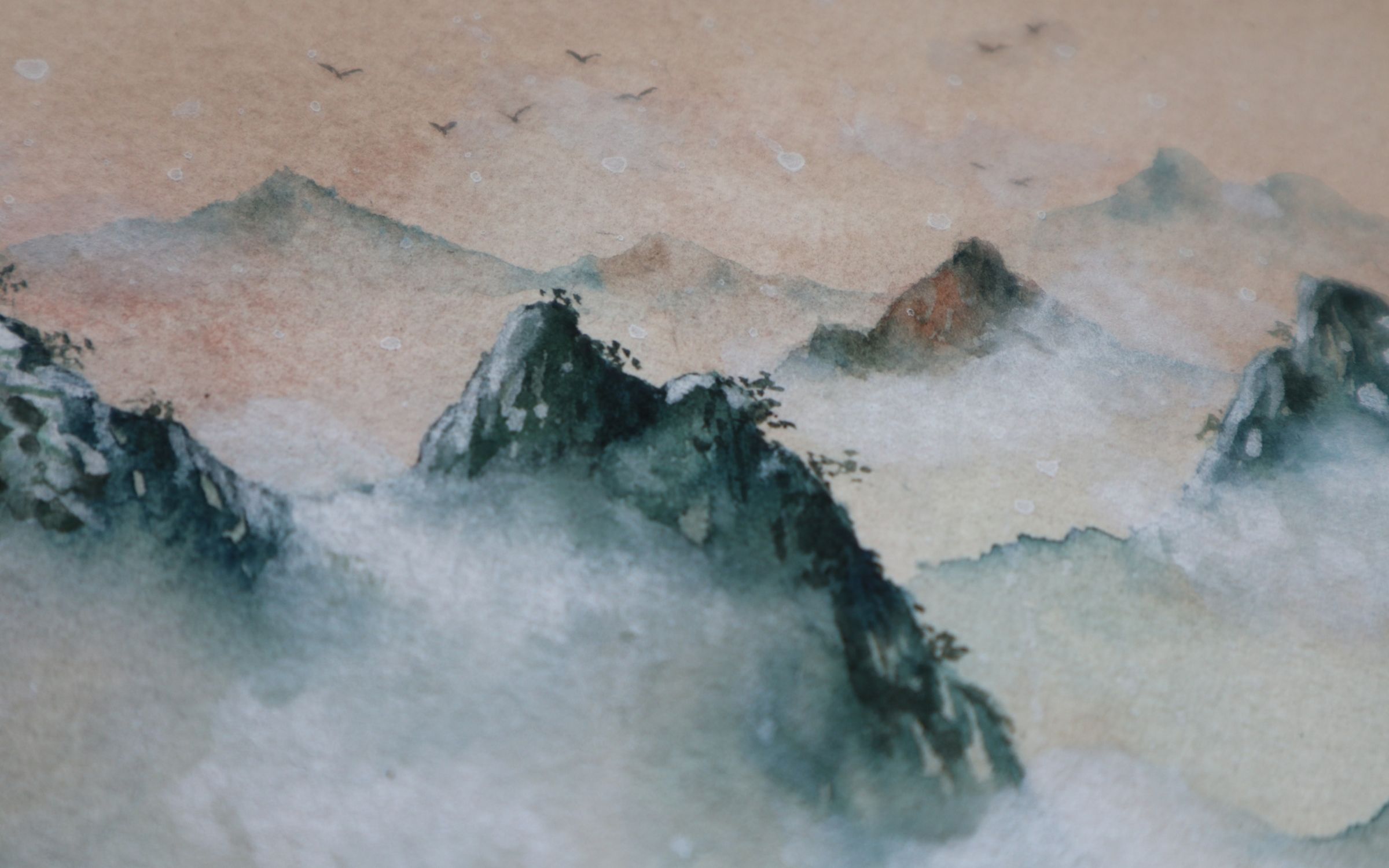 【水彩】远山(毁画系列)