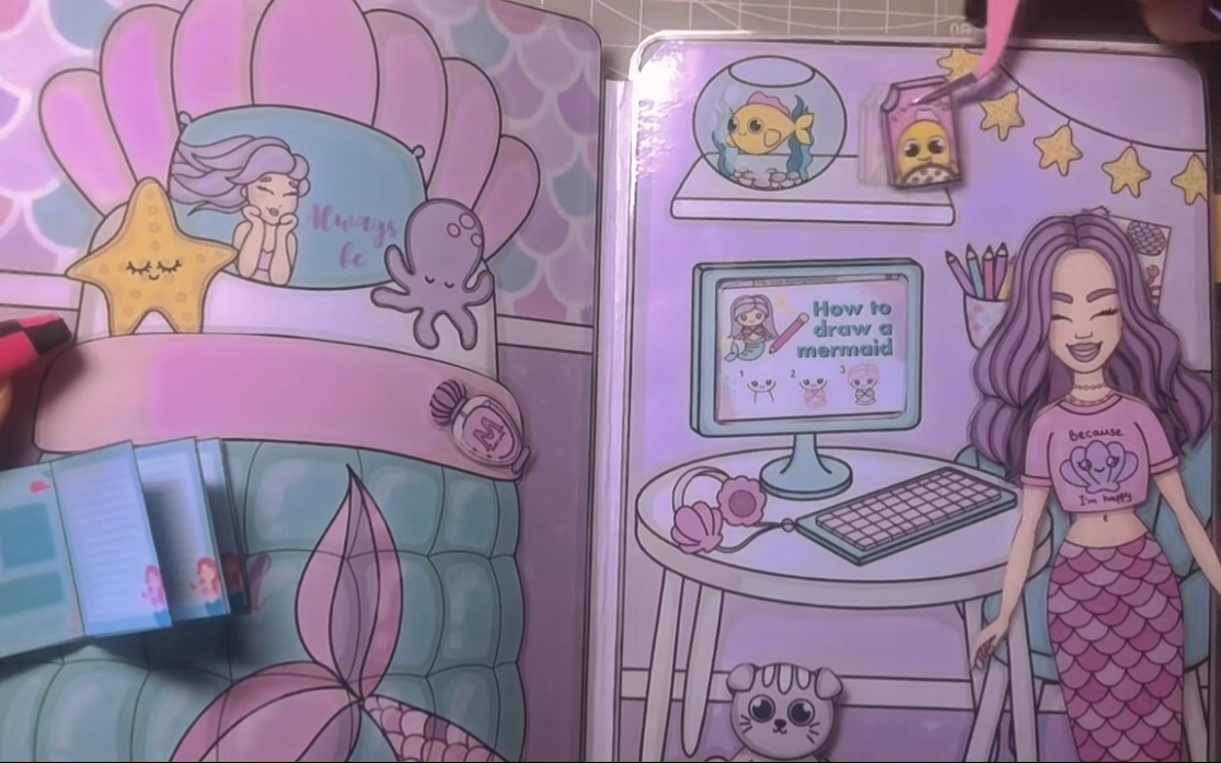 安静书纸娃娃(吵闹版成品)katemade人鱼之家