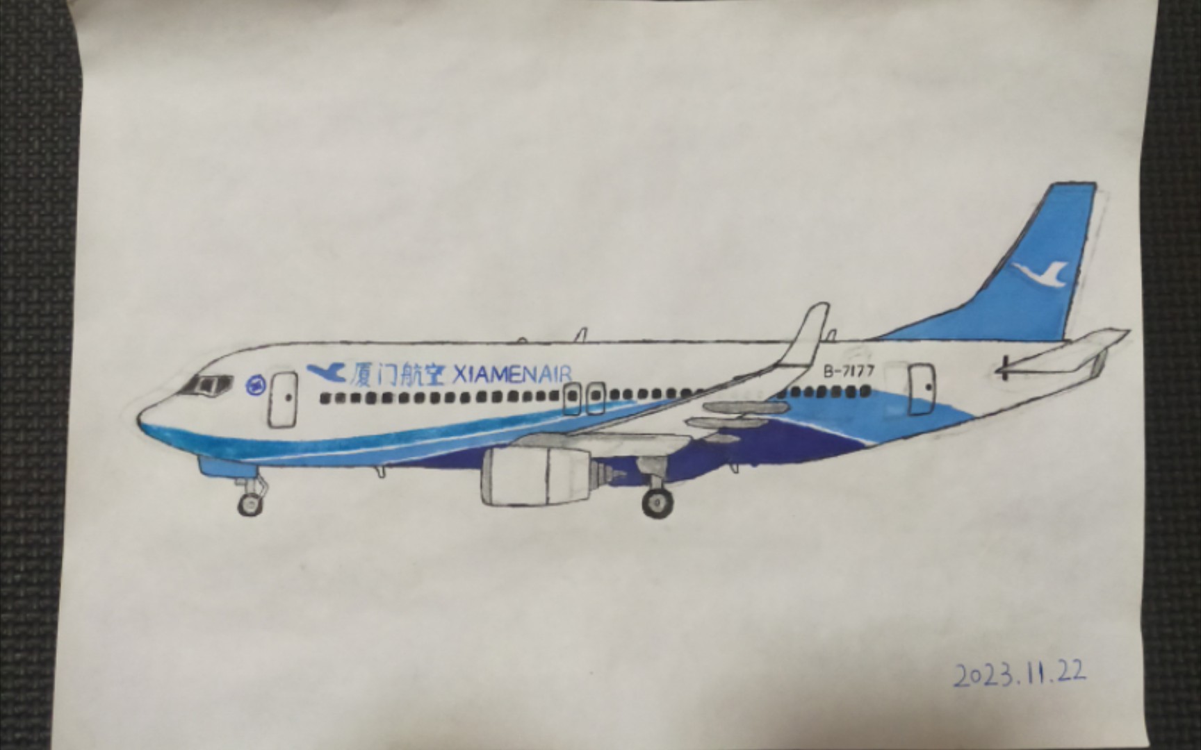 波音737绘画图片