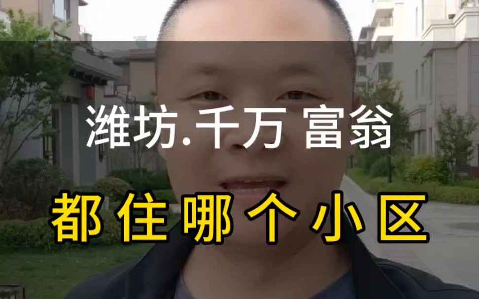 潍坊千万富翁都住哪个小区?哔哩哔哩bilibili