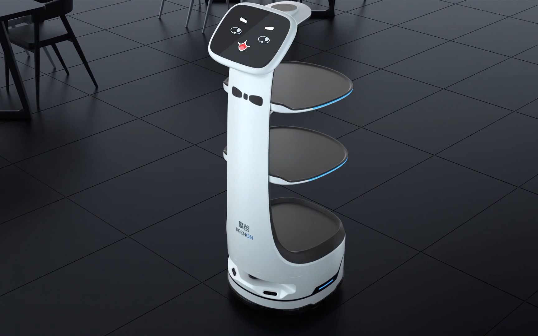 智能送餐机器人三维动画