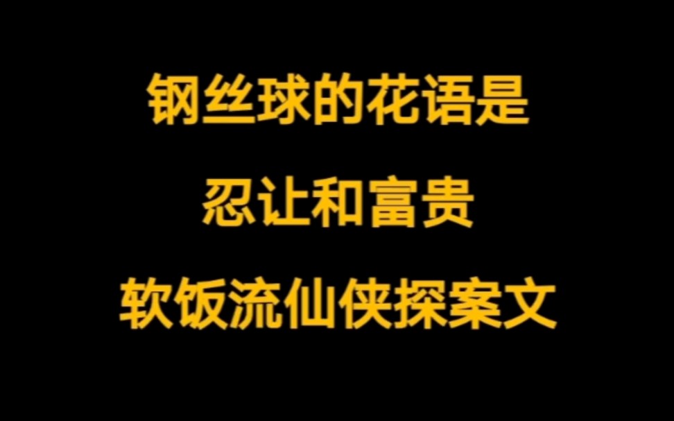 四本软饭流小说推荐,钢丝球的花语是忍让和富贵哔哩哔哩bilibili