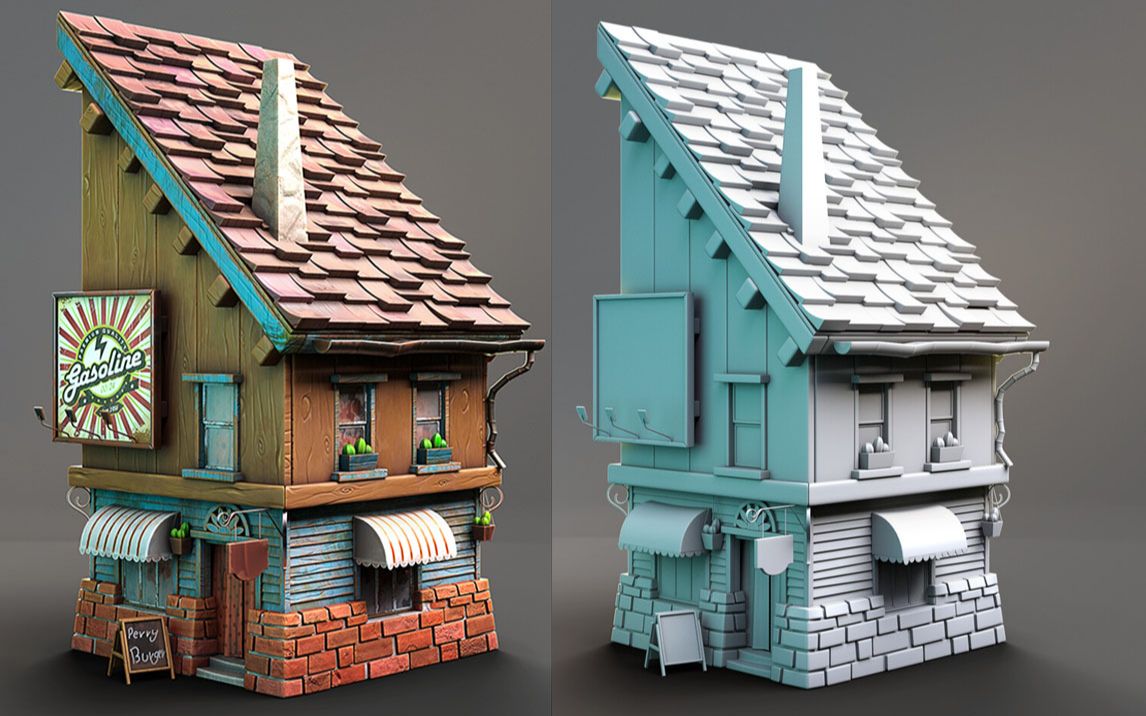 3dmax场景建模:零基础房屋模型从box开始的建模思路与方法场景制作