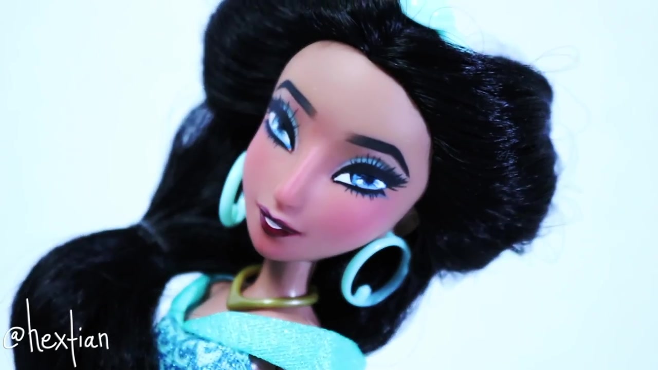 【油管】hextian→迪士尼娃娃茉莉公主改妆