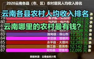 Télécharger la video: 2020云南129个县农村人均收入排名，昆明包揽前六，你的家乡第几？