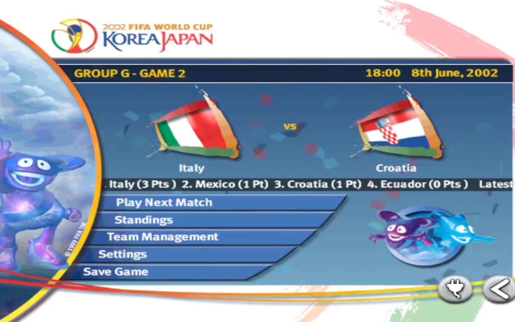 活动作品fifa2002韩日世界杯游戏小组赛意大利vs克罗地亚