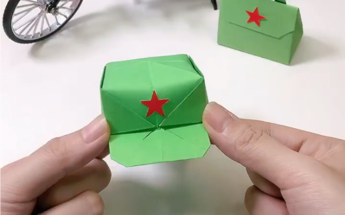 一张纸就能做的红军帽,太简单了,快学起来吧!