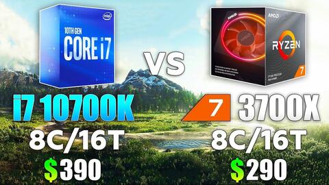 对比】Core i7 10700K vs Ryzen 7 3700X 十款游戏对比测试！_哔哩哔哩_