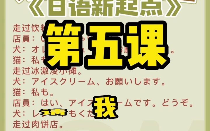 《日语新起点》汪喵对话 第五课|日语实用表达“请给我小票”(适合适合日语初级、N5阶段)哔哩哔哩bilibili