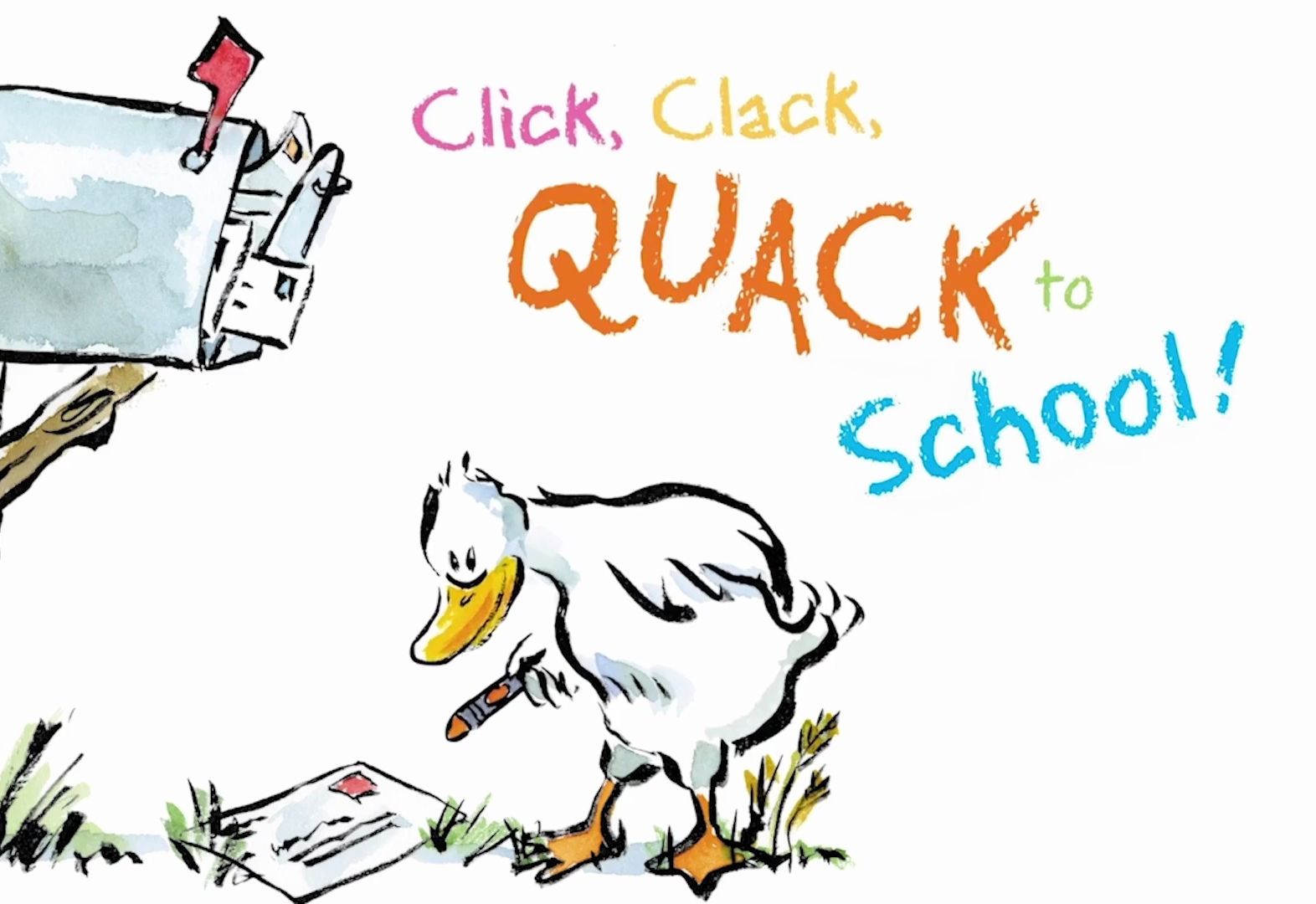 [图]【高品质英文绘本动画】Vooks - Click, Clack, Quack to School