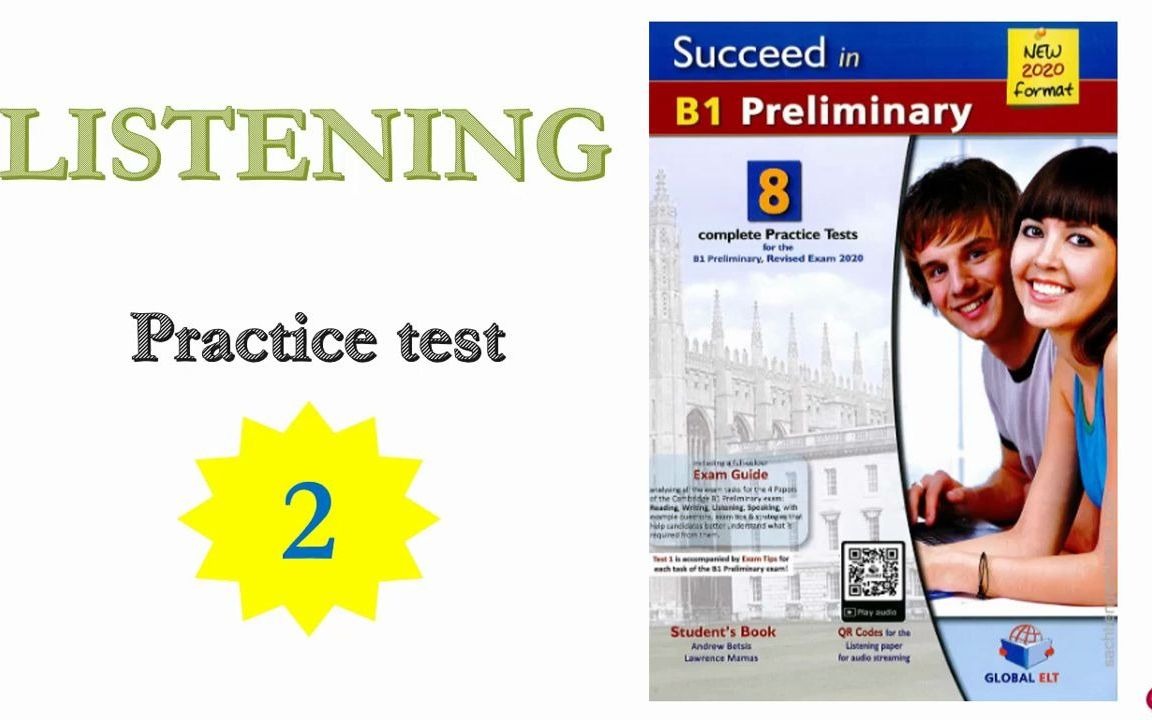 [图]PET Listening 2020 - Succeed in B1 Preliminary 2020 - Listening Practice Test 2