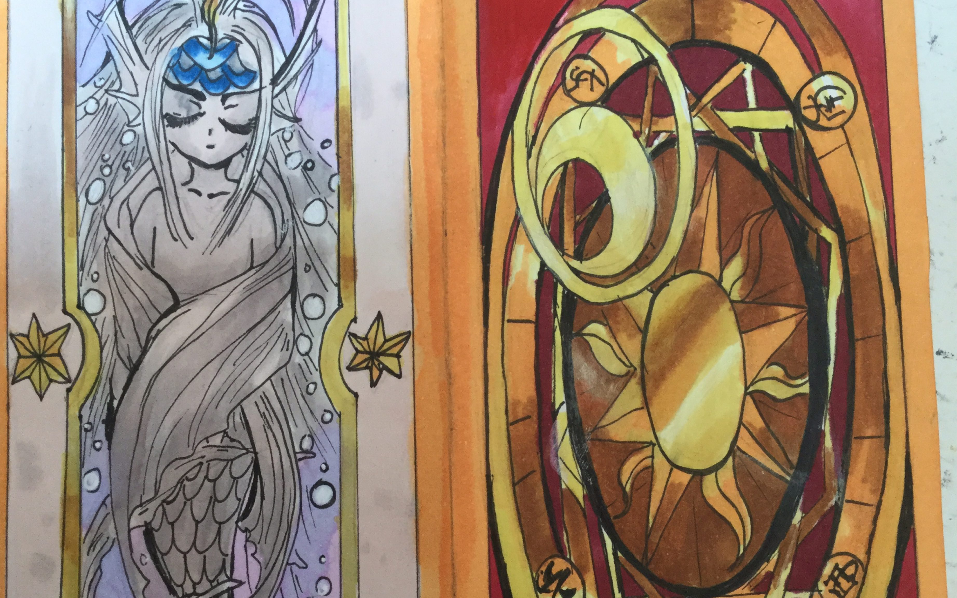 手绘库洛牌水牌