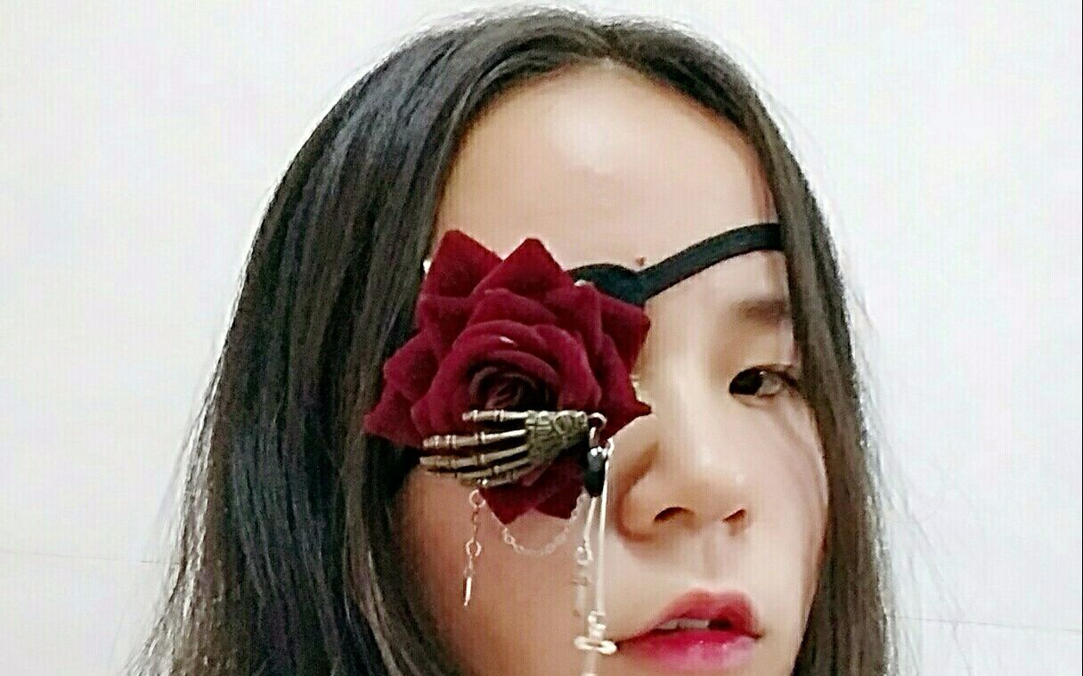 【小伍】lolita哥特风单眼罩黑暗萝莉系