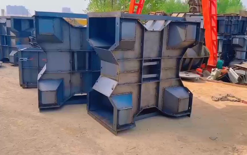 四角空心防浪石模具#防浪石模具 扭王字块模具 海岸线防浪块模具