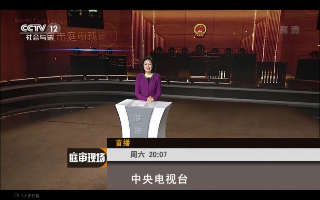 CCTV12社会与法频道《庭审现场》片尾版权页20132016(2015年高清版本)哔哩哔哩bilibili