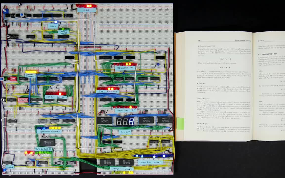 [图]【自制简易计算机】Building an 8-bit breadboard computer