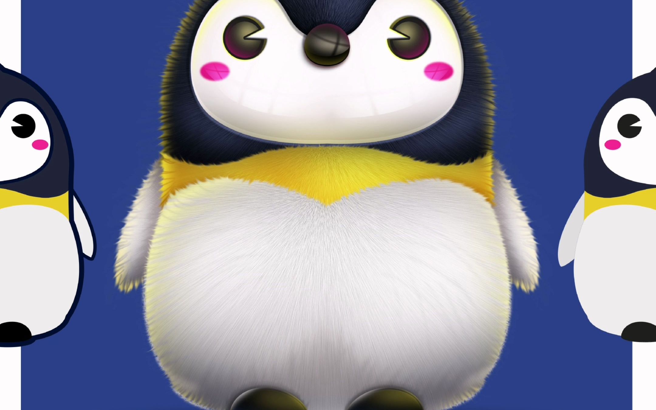 鹅插画原创企鹅企鹅吉祥物帝企鹅可爱企鹅企鹅毛绒玩偶企鹅吉祥物设计