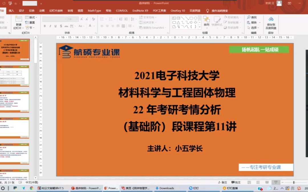 22电子科技大学材料科学与工程818固体物理考研专业课考点考纲变化重点解读初试备考强化阶段航硕专业课哔哩哔哩bilibili