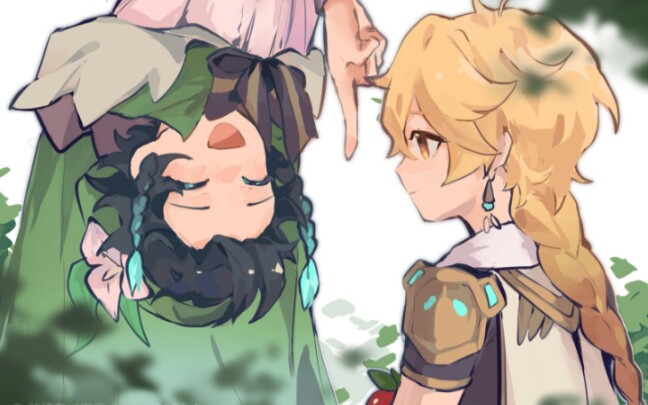 《原神书生(第二集)》【温迪×空】风神与勇者的冒险开始_哔哩哔哩