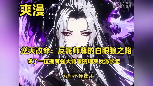 《逆天改命:反派师尊的白眼狼之路》 第1至87回 [古典仙侠*暗黑逆袭*穿越文学]沈天意外踏入玄幻小说世界,化身背景深厚却注定陨落的反派长老.天生条...