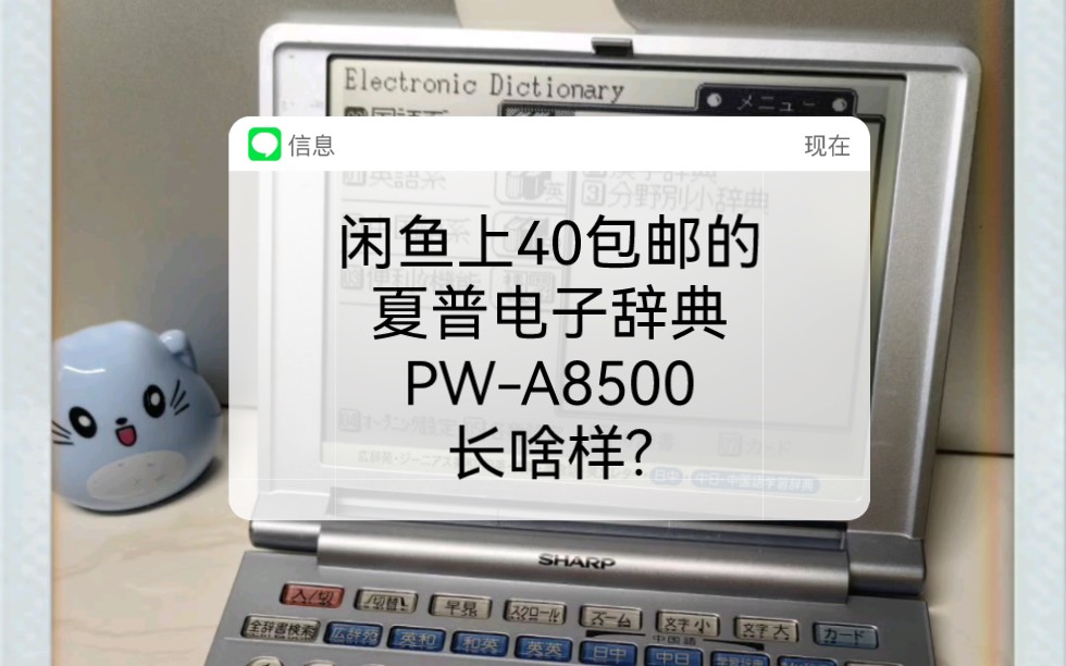 闲鱼上40包邮的夏普电子辞典PWA8500长啥样?自己拆开还差点翻车哔哩哔哩bilibili