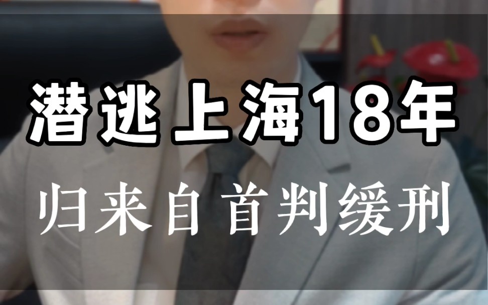 [图]未罪潜逃上海18年，归来自首被判缓刑#律师 #律师咨询 #内容过于真实