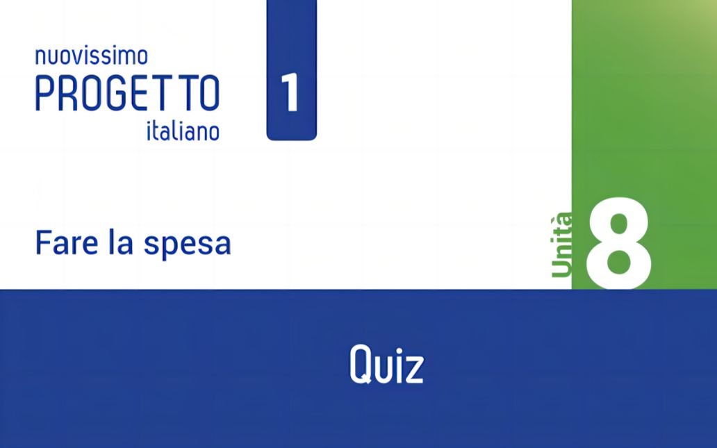 [图]新视线意大利语 1 （修订版） 视听说练习 Unità 8 - Quiz