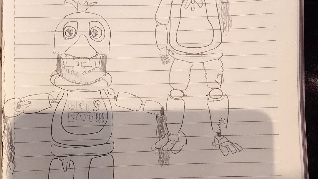 自己画的凋零邦尼和凋零奇卡