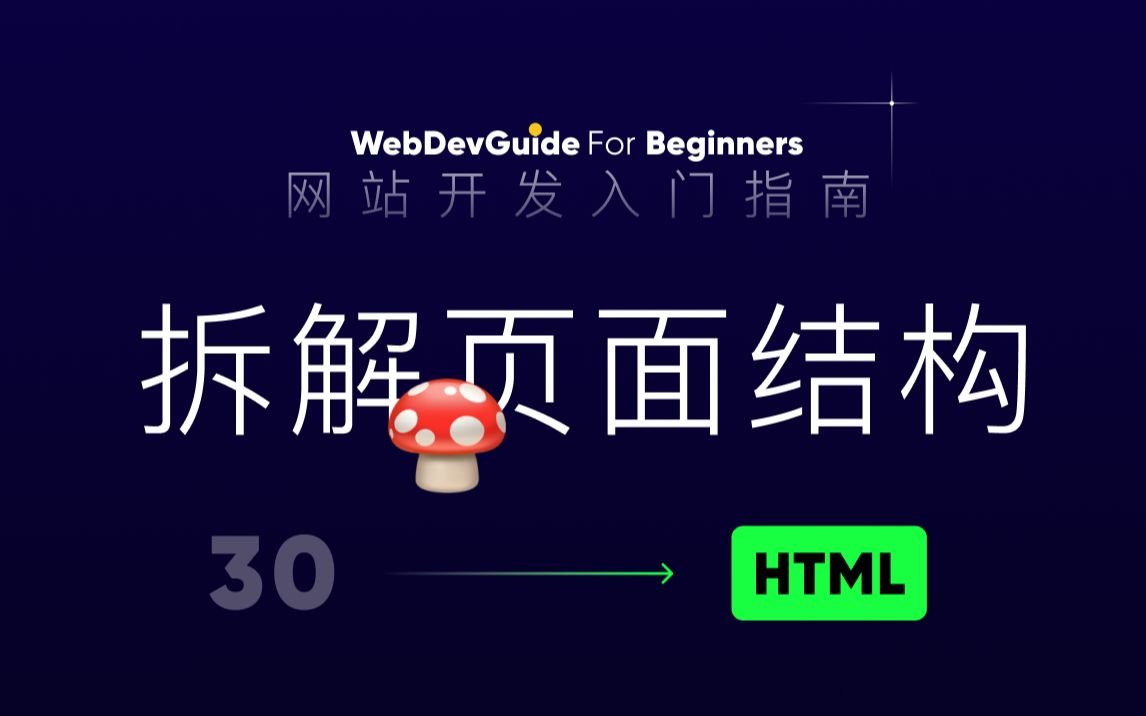 [图][网站开发入门指南30] 练习页面结构拆解 ｜ html css 零基础入门教程