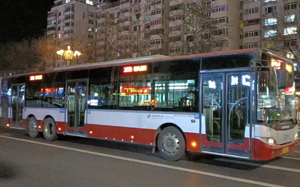 北京公交345快车 314路青年三轴lng车录像视频原声素材