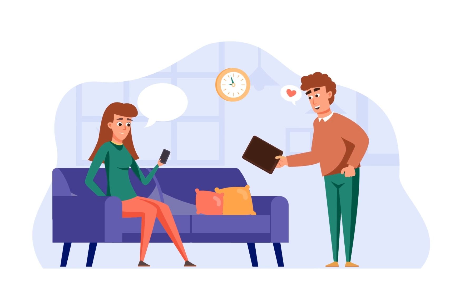 ae模板 | 卡通动漫循环动态社交媒体场景情况动画展示